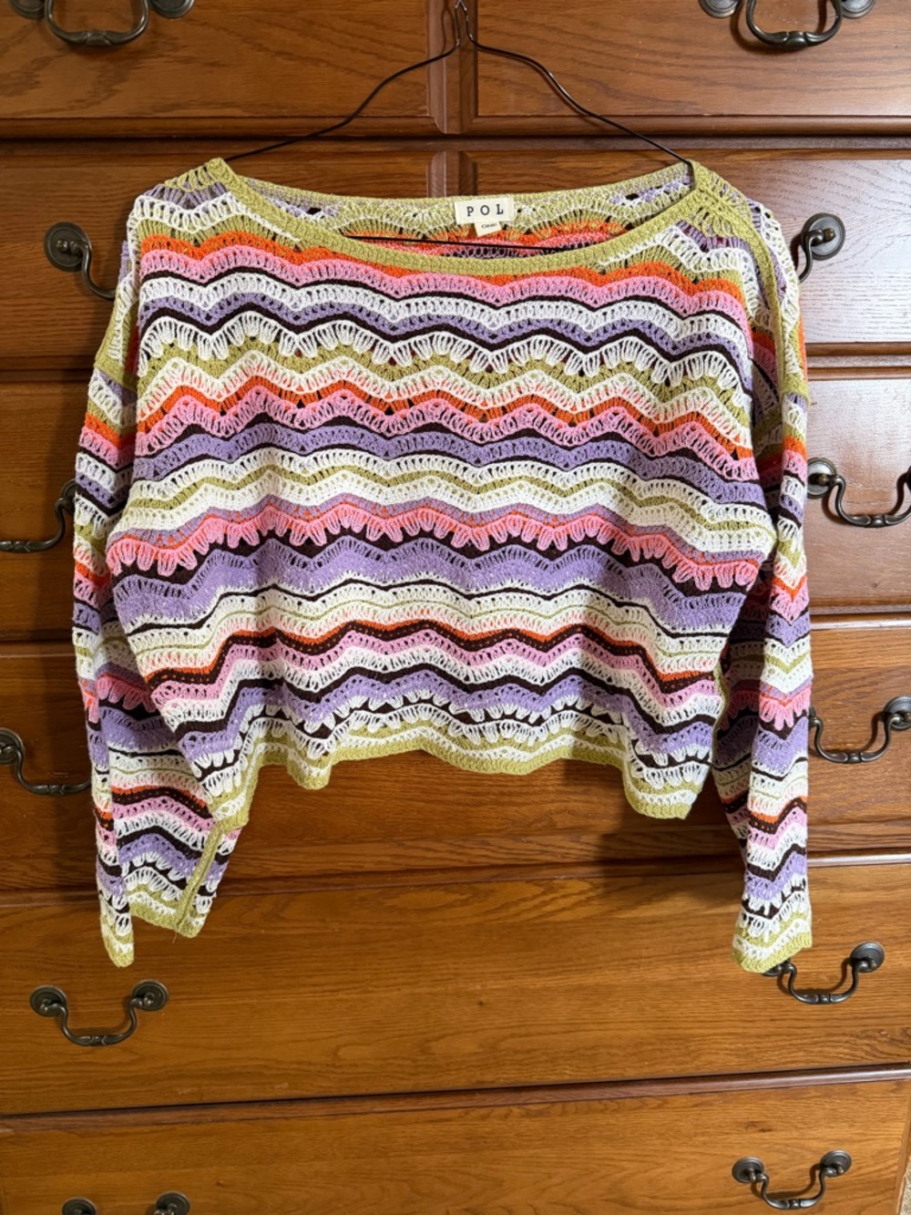 POL Crochet Knit Sweater nwot